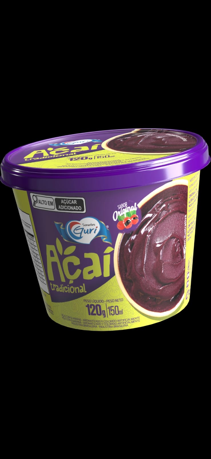 Copo de açaí tradicional Sorvetes Guri